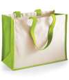 W422 Westford Mill Printers Jute Classic Shopper Apple Green colour image
